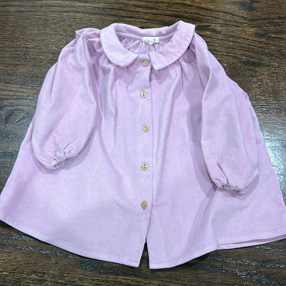 Oeuf toddler corduroy lavender baby dress